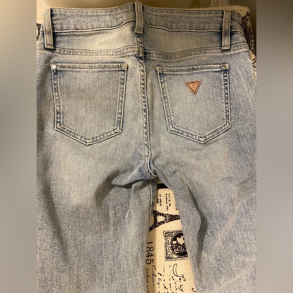 GUESS BLUE DENIM MID RISE SKINNY JEANS - Picture 4 of 7